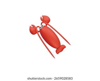 Icono de langosta 3D Ilustración Render