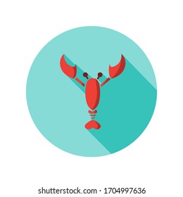 Lobster icon. Basic symbol of a marine animal.