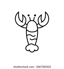 Lobster Icon, Crawfish Icon Vector Illustration