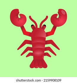 Lobster icon design, vector illustration, best used for presentations or banner