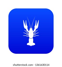 Lobster icon digital blue for any design isolated on white vector illustration