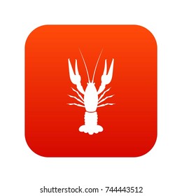 Lobster icon digital red for any design isolated on white vector illustration