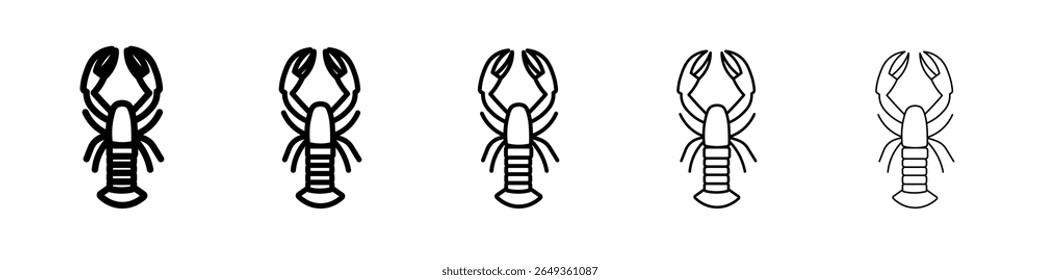 lobster icon Flat design on isolated background