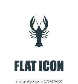 Lobster Icon. Flat illustration isolated vector sign symbol