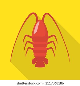 Lobster icon. Flat illustration of lobster vector icon for web design