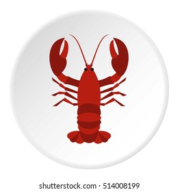 Lobster icon. Flat illustration of lobster vector icon for web