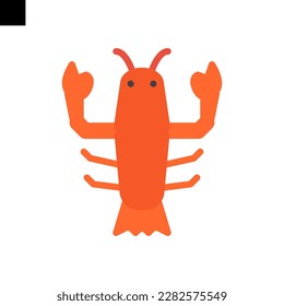 lobster icon flat style vector