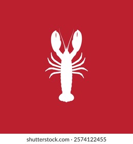 Lobster icon flat vector design