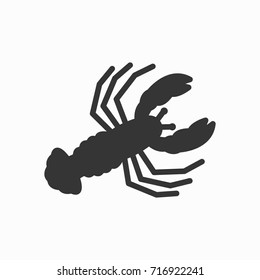 Lobster icon, illustration isolated vector sign symbol