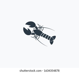 Lobster icon isolated on clean background. Lobster icon concept drawing icon in modern style. Vector illustration for your web mobile logo app UI design.