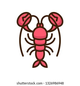 Lobster Icon isolated on white background