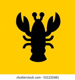 Lobster Icon. Isolated Sign Symbol