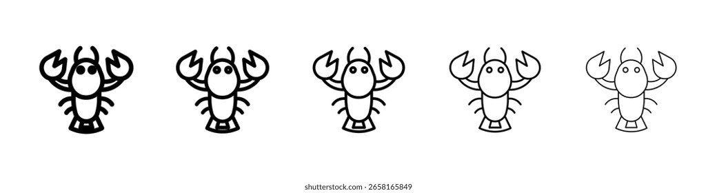 Hummersymbol einzeln auf weißem Hintergrund