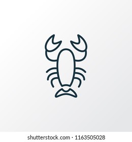 Lobster icon line symbol. Premium quality isolated crab element in trendy style.