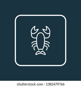 Lobster icon line symbol. Premium quality isolated crab element in trendy style.