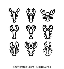 lobster icon or logo isolated sign symbol vector illustration - Collection of high quality black style vector icons
