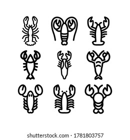 lobster icon or logo isolated sign symbol vector illustration - Collection of high quality black style vector icons
