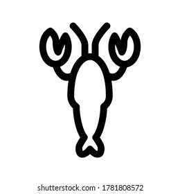 lobster icon or logo isolated sign symbol vector illustration - high quality black style vector icons
