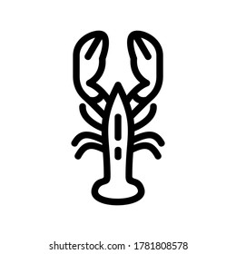 lobster icon or logo isolated sign symbol vector illustration - high quality black style vector icons
