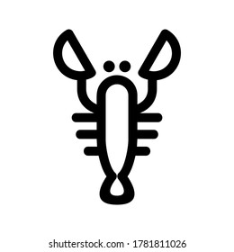 lobster icon or logo isolated sign symbol vector illustration - high quality black style vector icons
