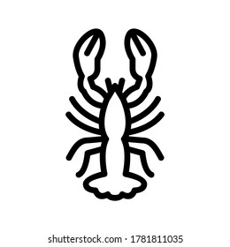 lobster icon or logo isolated sign symbol vector illustration - high quality black style vector icons
