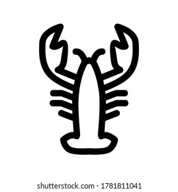 lobster icon or logo isolated sign symbol vector illustration - high quality black style vector icons
