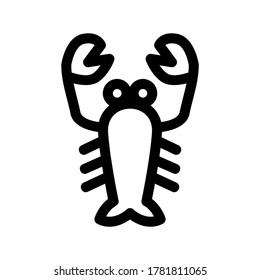 lobster icon or logo isolated sign symbol vector illustration - high quality black style vector icons
