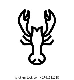 lobster icon or logo isolated sign symbol vector illustration - high quality black style vector icons
