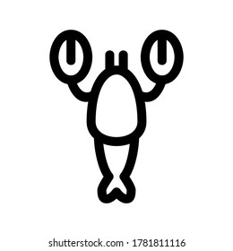 lobster icon or logo isolated sign symbol vector illustration - high quality black style vector icons
