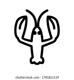 lobster icon or logo isolated sign symbol vector illustration - high quality black style vector icons
