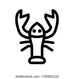 lobster icon or logo isolated sign symbol vector illustration - high quality black style vector icons
