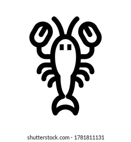 lobster icon or logo isolated sign symbol vector illustration - high quality black style vector icons
