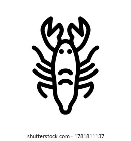 lobster icon or logo isolated sign symbol vector illustration - high quality black style vector icons
