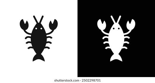 lobster icon logo set vector
