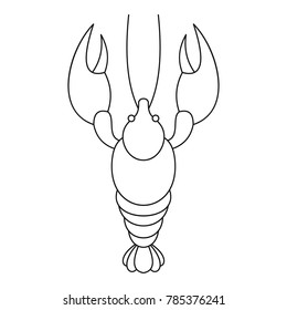 Lobster icon. Outline illustration of lobster vector icon for web