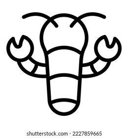 Lobster icon outline vector. Menu cuisine. Roll rice