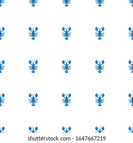 lobster icon pattern seamless isolated on white background. Editable filled lobster icon. lobster icon pattern for web and mobile.