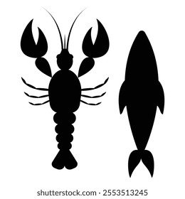 Lobster Icon for Seafood and Marine Life Designs