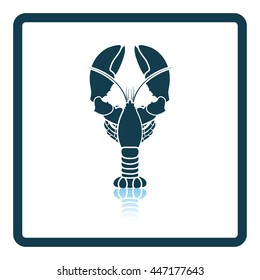 Lobster icon. Shadow reflection design. Vector illustration.