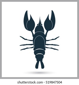 Lobster icon. Simple design for web and mobile