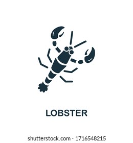 Lobster icon. Simple illustration from seafood collection. Creative Lobster icon for web design, templates, infographics and more