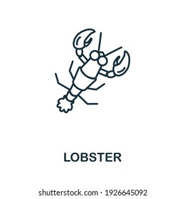 Lobster icon. Simple illustration from seafood collection. Creative Lobster icon for web design, templates, infographics and more