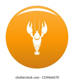 Lobster icon. Simple illustration of lobster vector icon for any design orange