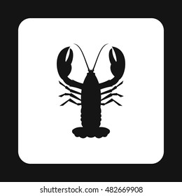 Lobster icon in simple style isolated on white background. Food symbol vector illustration