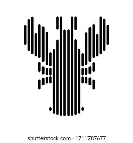 Lobster Icon. Symbol. Logo. Line Art with White Background