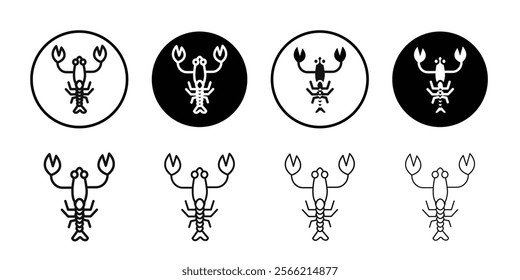 lobster icon Symbol mark in filled style