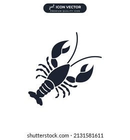 lobster icon symbol template for graphic and web design collection logo vector illustration