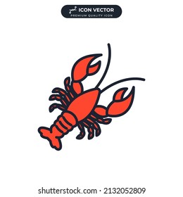 lobster icon symbol template for graphic and web design collection logo vector illustration