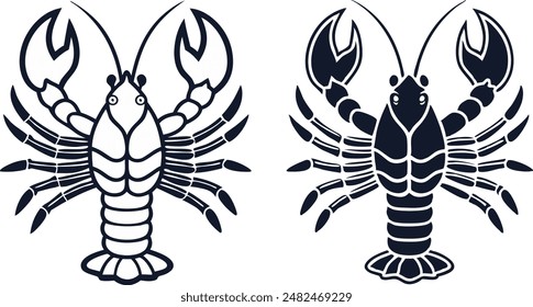 Lobster icon symbol template for graphic and web design collection logo vector illustration