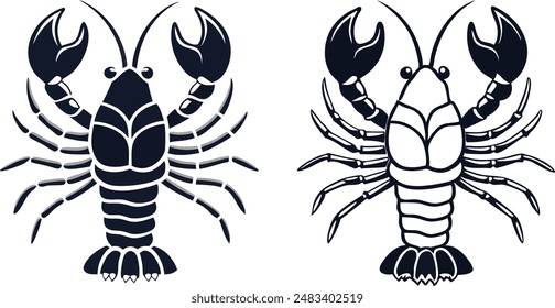 Lobster icon symbol template for graphic and web design collection logo vector illustration